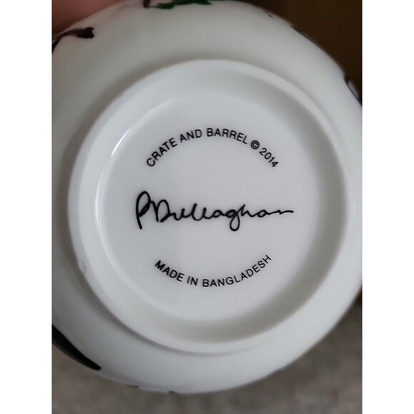 Crate & Barrel Limited Edition Cup & Saucer Set 2014 Penelope Dullaghan - Picture 3 of 7